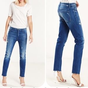 Mother jeans the double fray vagabond